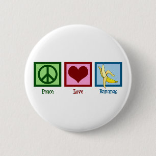 FriedensLiebe-Bananen Button