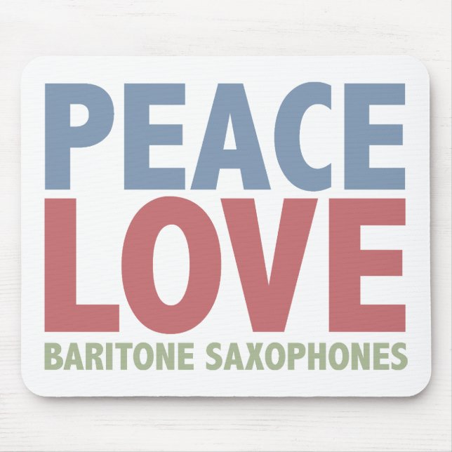 FriedensLiebe-BaritonSaxophones Mousepad (Vorne)