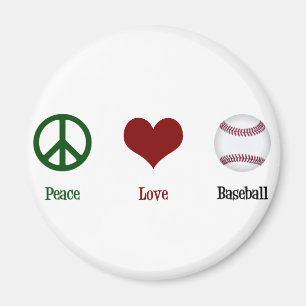 FriedensLiebe-Baseball Magnet