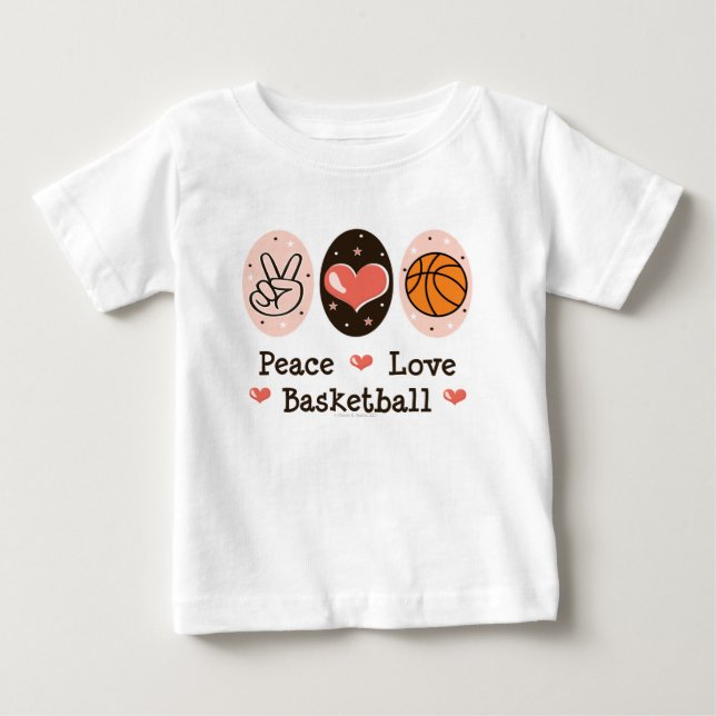 FriedensLiebe-Basketball-Baby-T - Shirt (Vorderseite)