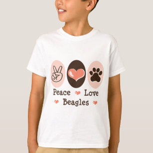 FriedensLiebe-Beagle-Kindert-shirt T-Shirt