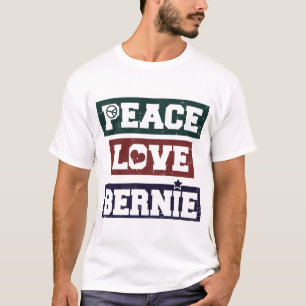 FRIEDENSLIEBE BERNIE SANDERS PRÄSIDENT 2016 T-Shirt