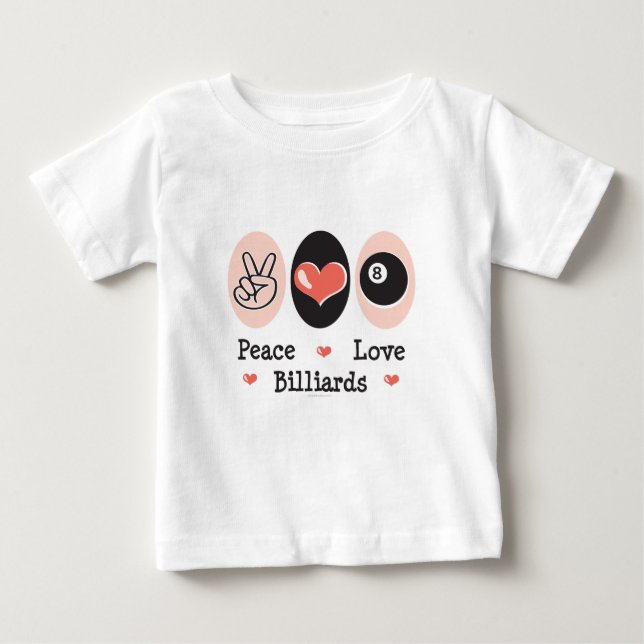FriedensLiebe-Billard-Baby-T - Shirt (Vorderseite)