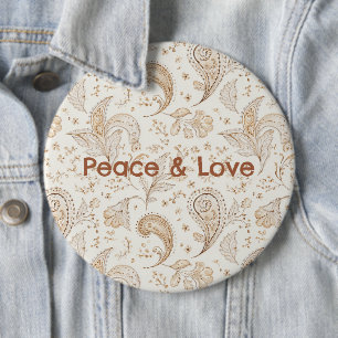 Friedensliebe Bohemian Hippie Sechziger Jahre Pais Button