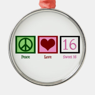 FriedensLiebe-Bonbon 16 Ornament Aus Metall