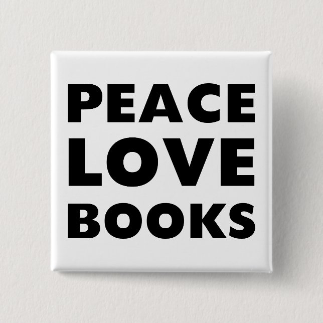 FriedensLiebe-Bücher Button (Vorderseite)