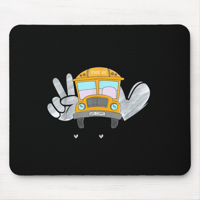 Friedensliebe Busfahrer Lustiger Schulbusfahrer Ki Mousepad (Vorne)