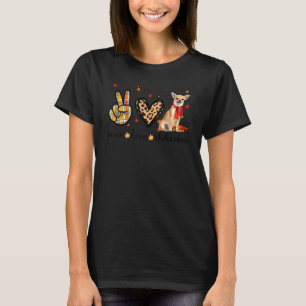 Friedensliebe Chihuahua Schal Leopard Herbst Herbs T-Shirt