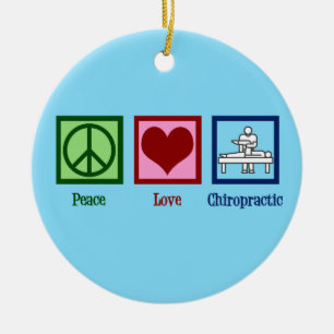 FriedensLiebe-Chiropraktik - niedlicher Keramik Ornament