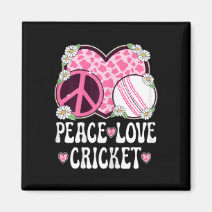 Friedensliebe Cricket Liebhaber Kuh Druck Frauen M Magnet