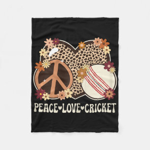 Friedensliebe Cricket Liebhaber Outfit Gepard Druc Fleecedecke
