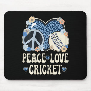 Friedensliebe Cricket Liebhaber Outfit Gepard Druc Mousepad