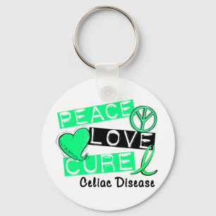 FRIEDENSLIEBE CURE CELIAC-KRANKHEITEN T - Shirt Schlüsselanhänger