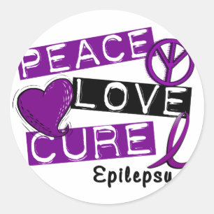 FRIEDENSLIEBE CURE EPILEPSY RUNDER AUFKLEBER