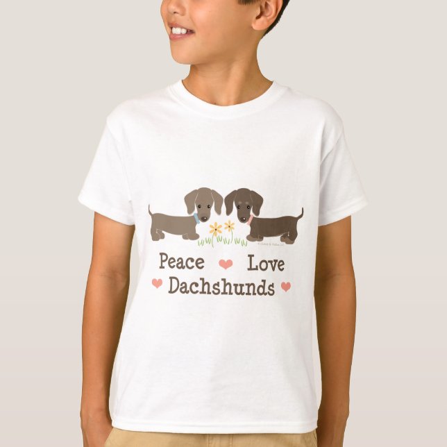 FriedensLiebe-Dackel-KinderT - Shirt (Vorderseite)