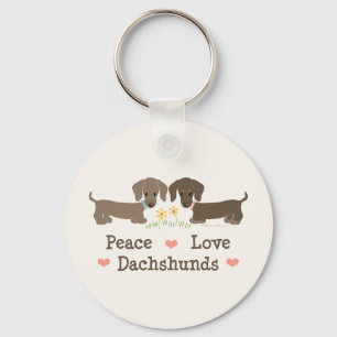 FriedensLiebe-Dackel-Schlüsselanhänger Schlüsselanhänger