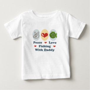 FriedensLiebe, die mit Vati-Säuglings-T-Shirt Baby T-shirt