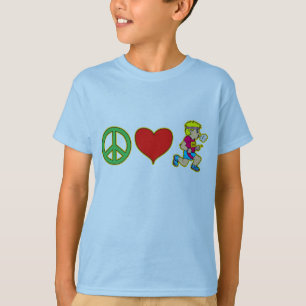 FriedensLiebe, die niedliche Läufer-Produkte T-Shirt