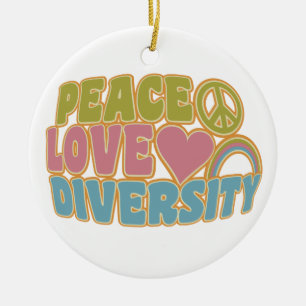 FRIEDENSLiebe-DIVERSITY-Gewohnheitsverzierung Keramik Ornament