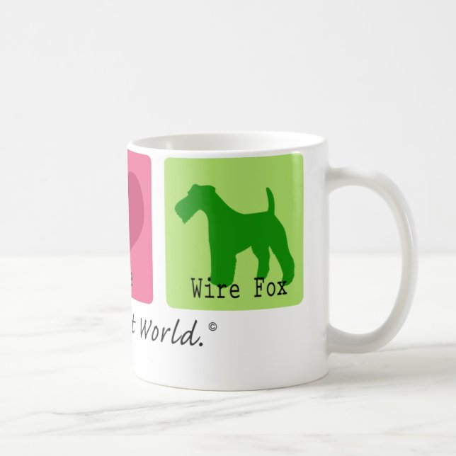 FriedensLiebe-DrahtFox Kaffeetasse (Rechts)