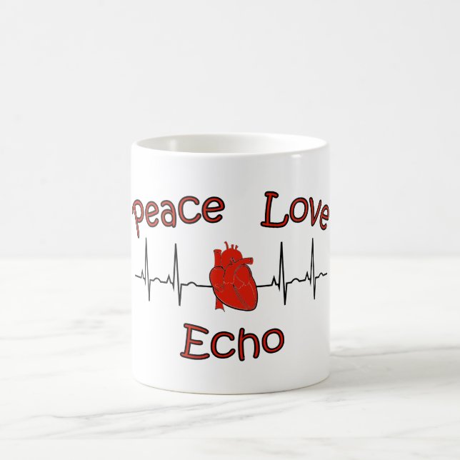 FriedensLiebe-Echo-Kaffee-Tasse Kaffeetasse (Mittel)