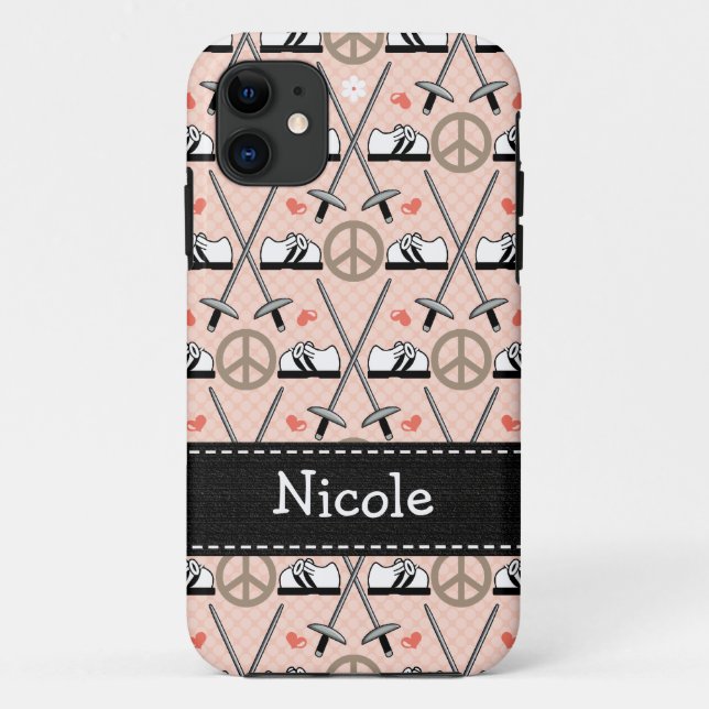 FriedensLiebe-Fechten Case-Mate iPhone Hülle (Rückseite)