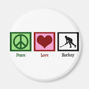 FriedensLiebe-Feld-Hockey Magnet