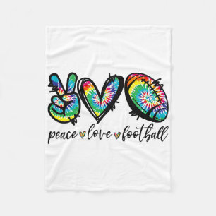 Friedensliebe Footballspieler Tie Dye Amerikanisch Fleecedecke