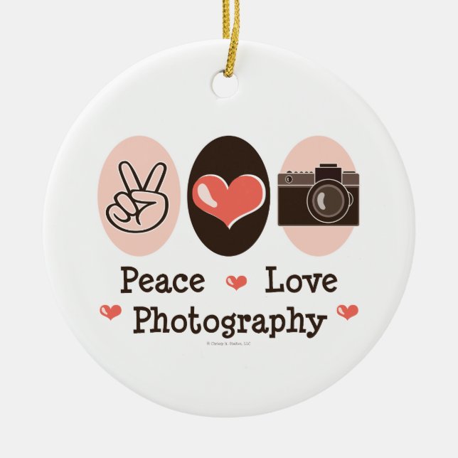 FriedensLiebe-Fotografie-Verzierung Keramik Ornament (Vorne)