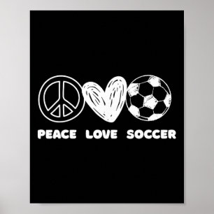 Friedensliebe-Fußball-Fan-Bekleidung Männer Frauen Poster