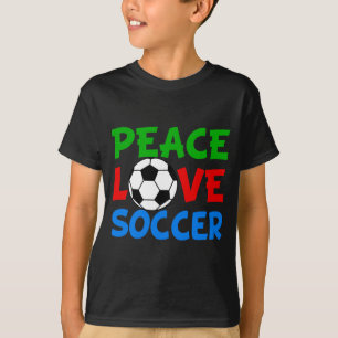 Friedensliebe Fußball Süße Kinder T-Shirt