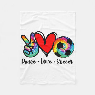 Friedensliebe Fußball Tie Dye Design Frauen Teenag Fleecedecke