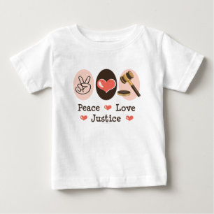 FriedensLiebe-Gerechtigkeits-Richter-Baby-T-Shirt Baby T-shirt