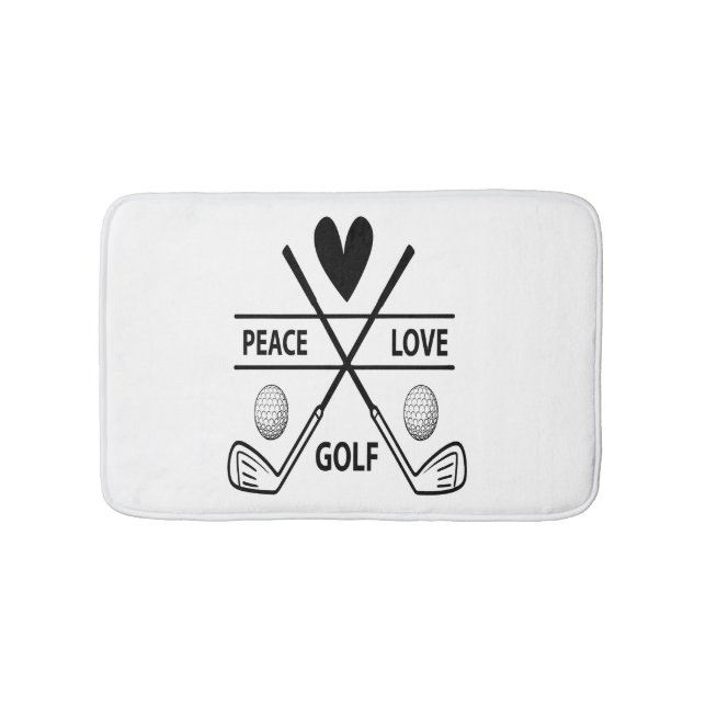FRIEDENSLIEBE GOLF BADEMATTE (Vorderseite)