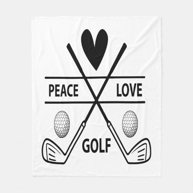 FRIEDENSLIEBE GOLF FLEECEDECKE (Vorderseite)
