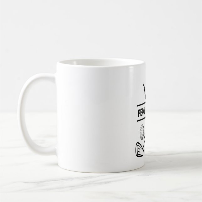 FRIEDENSLIEBE GOLF KAFFEETASSE (Links)