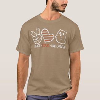Friedensliebe Halloween-Freund T-Shirt