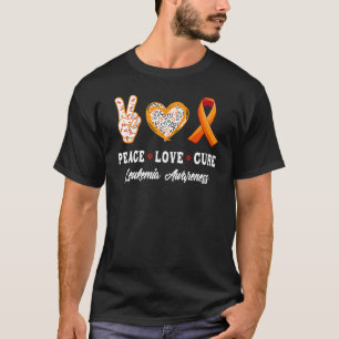 Friedensliebe heilt Leukämie-Bewusstseinskostüm T-Shirt