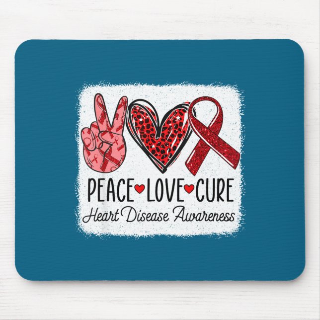 Friedensliebe Herzerkrankung Bewusstsein Chd Unter Mousepad (Vorne)