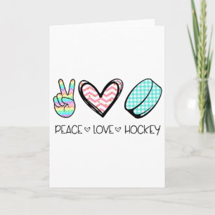 Friedensliebe Hockey Süßes Design für Frauen und T Karte