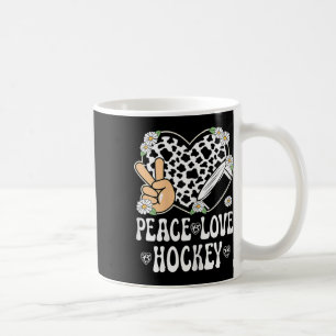 Friedensliebe Hockeyliebhaber Kuhdruck Frauen Mädc Kaffeetasse