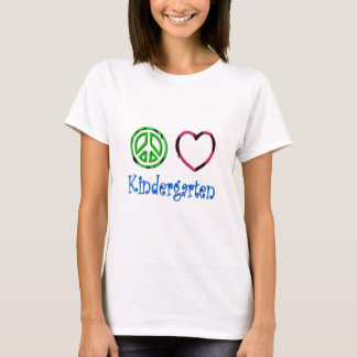 FriedensLiebe-Kindergarten-Schulkindergrad-Lehrer T-Shirt