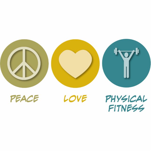 FriedensLiebe-körperliche Fitness-Bildung Fotoskulptur Ornament (Vorne)