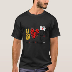 Friedensliebe Krankenpflegesymbol Krankenpflege Le T-Shirt