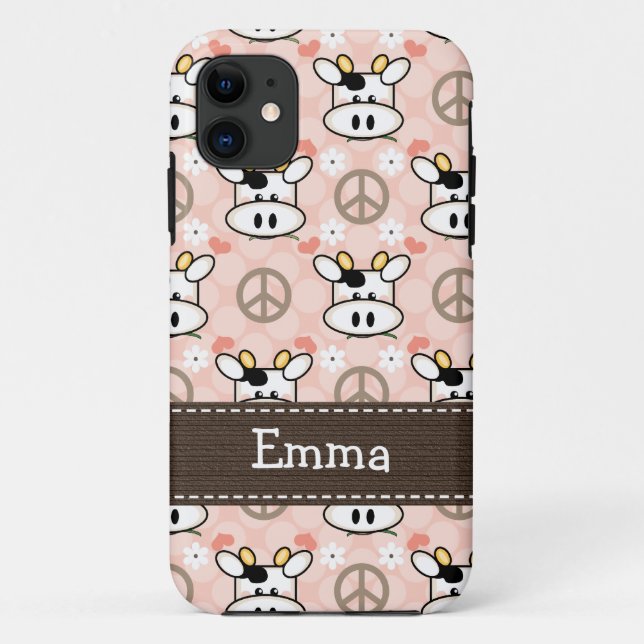 FriedensLiebe-Kuh Case-Mate iPhone Hülle (Rückseite)