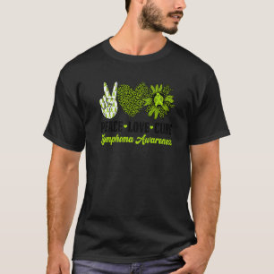 Friedensliebe-Kur-Sonnenblumen-Lymphom-Bewusstsein T-Shirt