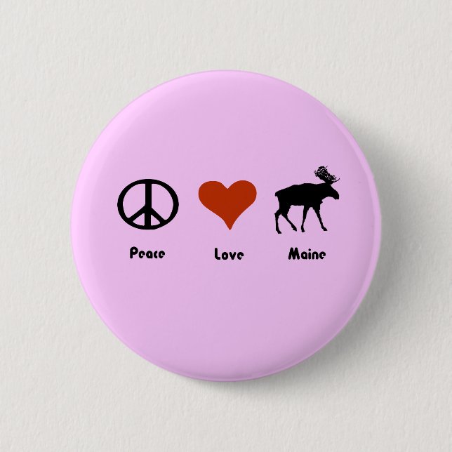 FriedensLiebe Maine Button (Vorderseite)