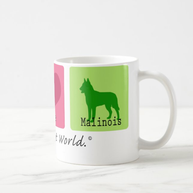FriedensLiebe Malinois Kaffeetasse (Rechts)