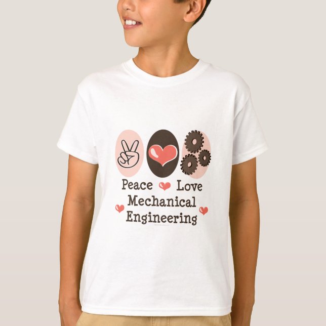 FriedensLiebe-Maschinenbauwesen scherzt Sweatshirt T-Shirt (Vorderseite)