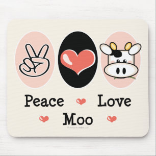 FriedensLiebe-MOO-Kuh Mousepad